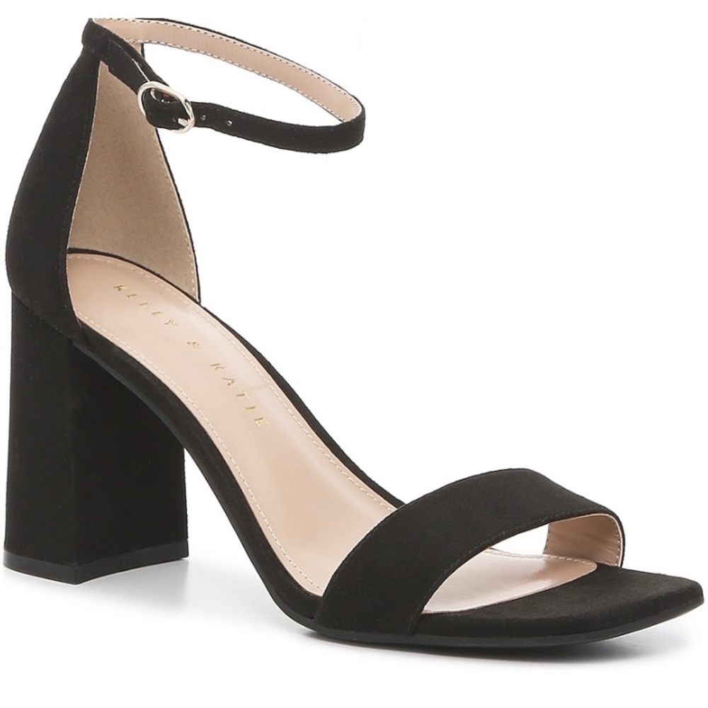 Brand new. Never worn. Black suede sandals size 7